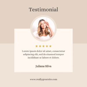 Brown and Orange Modern Customer Testimonial Reviews Instagram Post